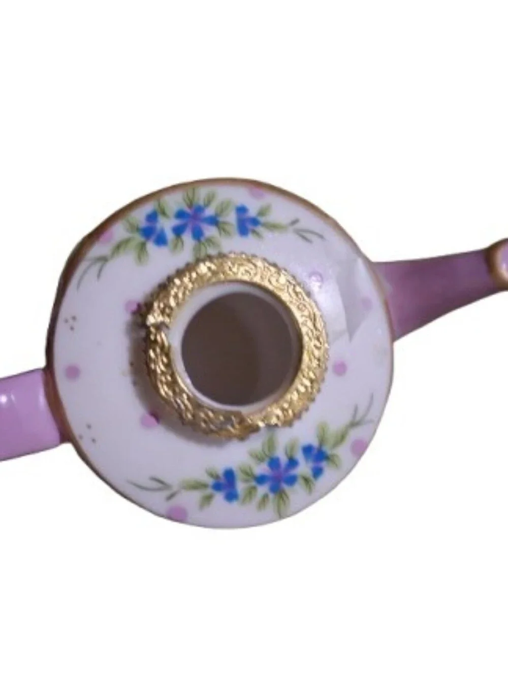 Vintage Porcelain Miniature Teapot Trinket Box